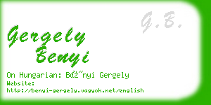 gergely benyi business card